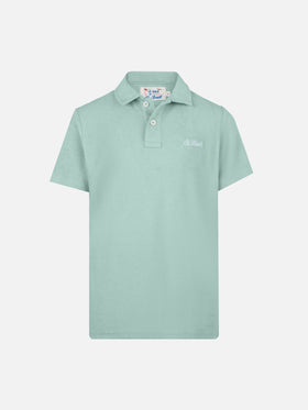 Jeremy Jr. – Salbeigrünes Frottee-Poloshirt