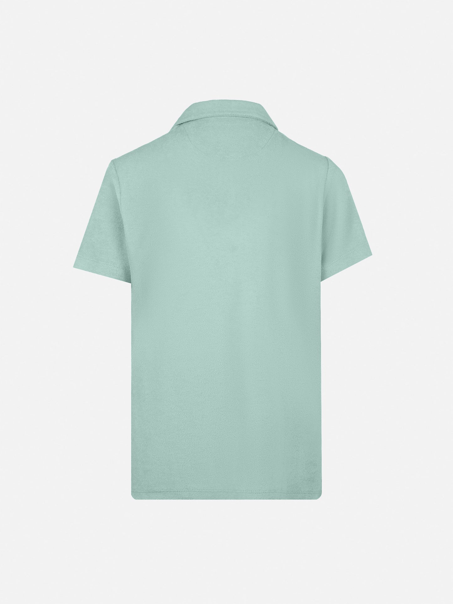 Jeremy Jr. – Salbeigrünes Frottee-Poloshirt