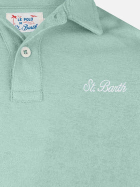 Jeremy Jr. – Salbeigrünes Frottee-Poloshirt
