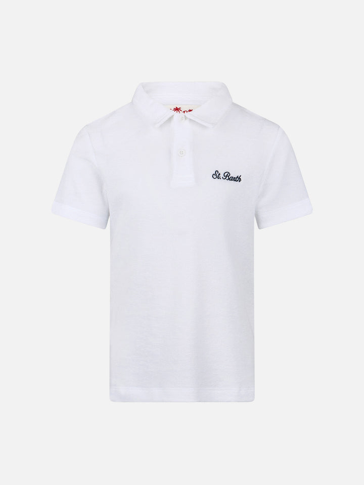 Boy white terry polo shirt Jeremy Jr