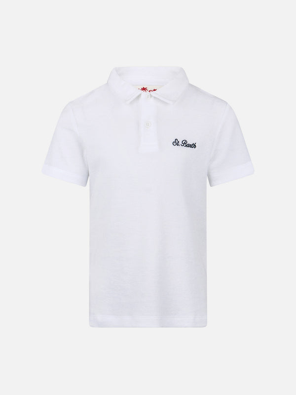 Boy white terry polo shirt Jeremy Jr