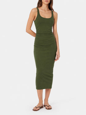 Jennifer white ribbed cotton dress