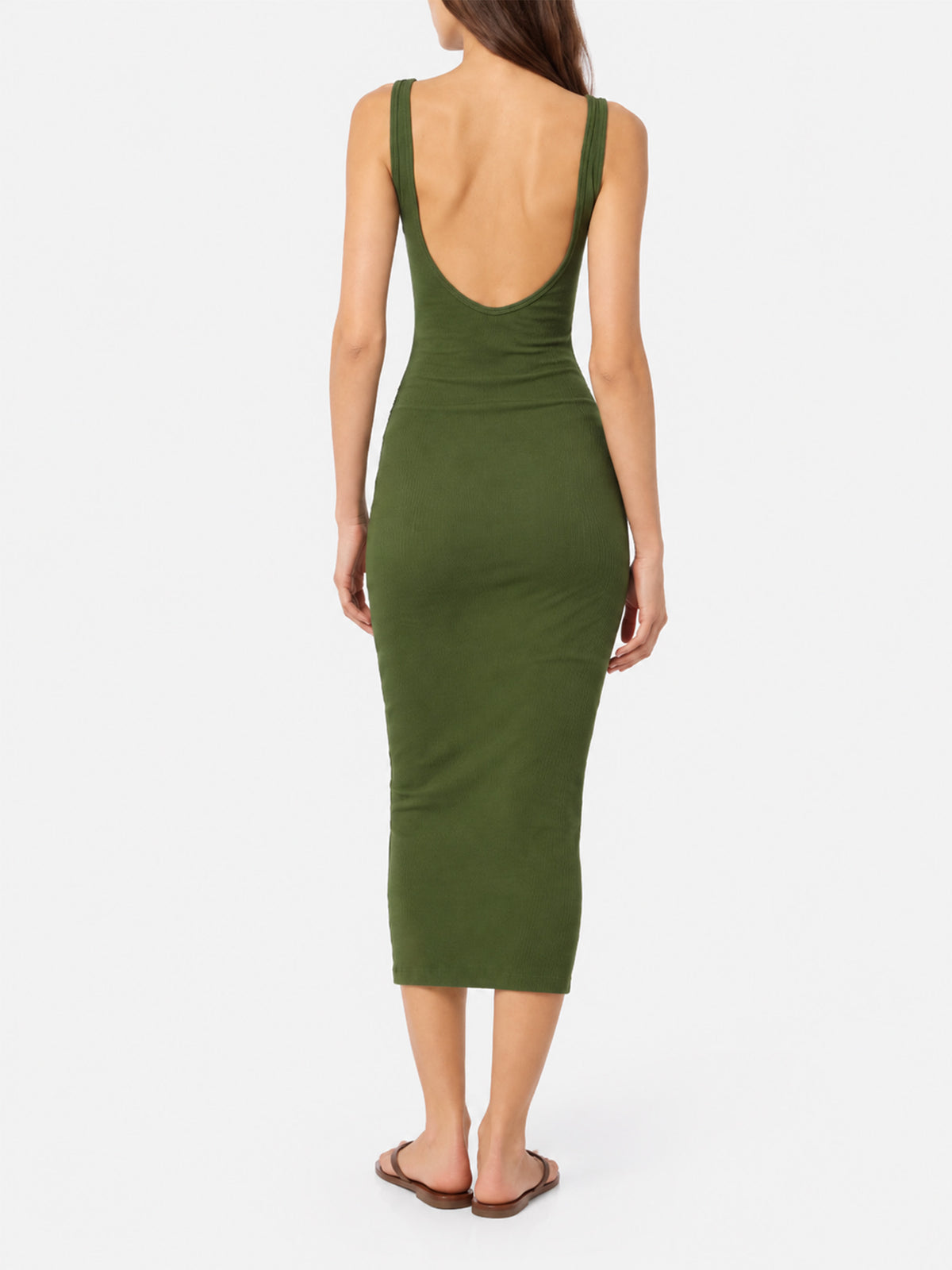 Jennifer white ribbed cotton dress