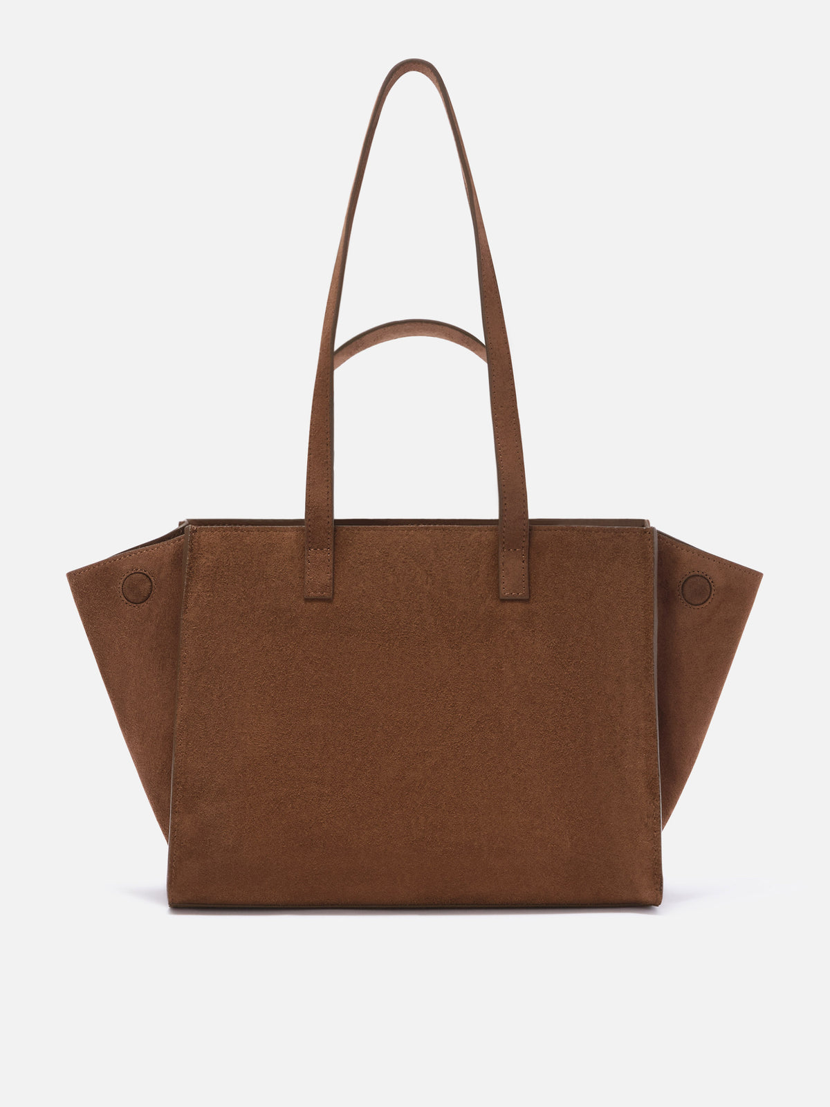 Brown Medium Jour suede bag with logo embroidery