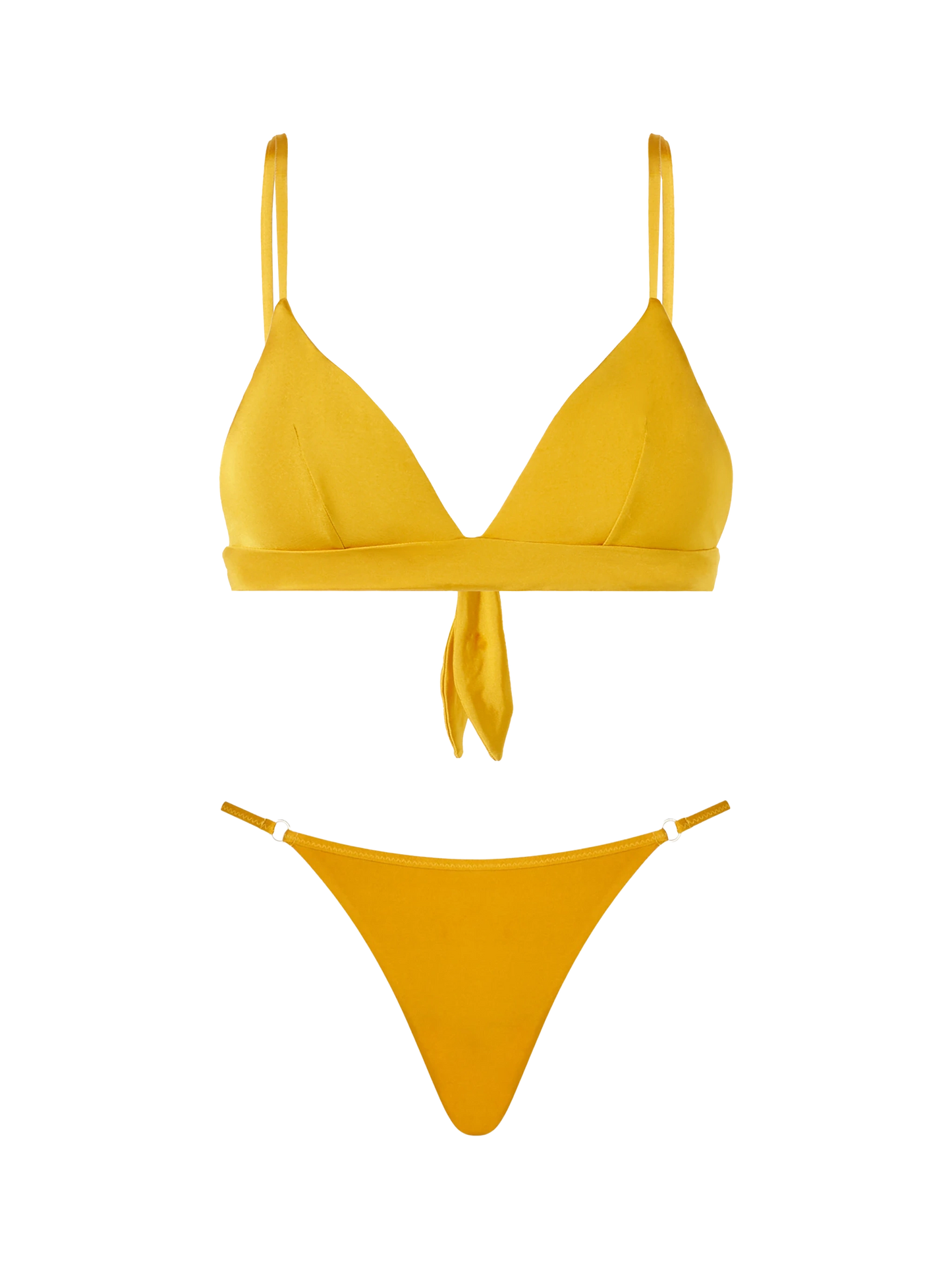 Ockergelber Triangel-Bikini für Damen von Lucile Jodene