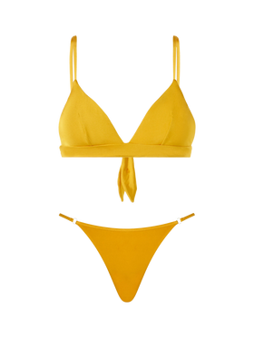 Ockergelber Triangel-Bikini für Damen von Lucile Jodene