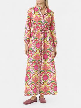 Robe en coton Jodie avec imprimé ikat 