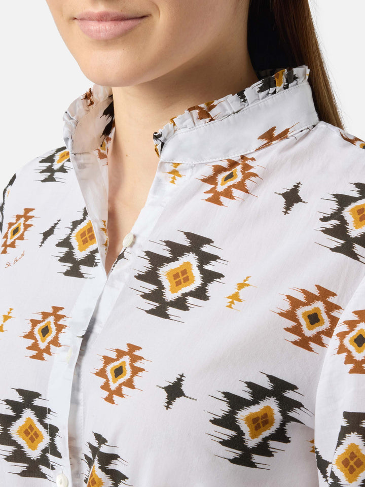 Long beach dress Jodie with navajo print