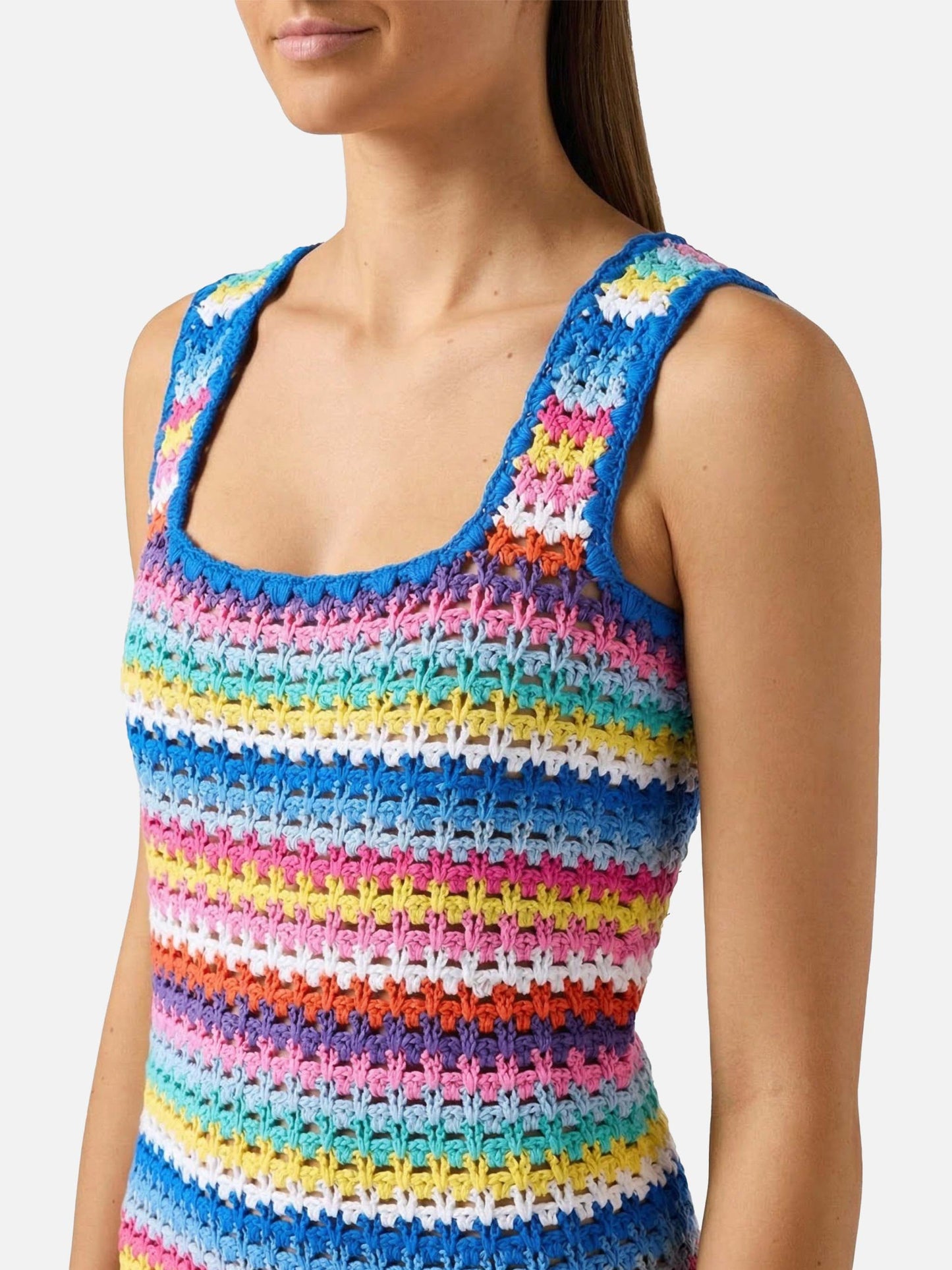 Handgehäkeltes Minikleid aus Baumwolle, Jaisal