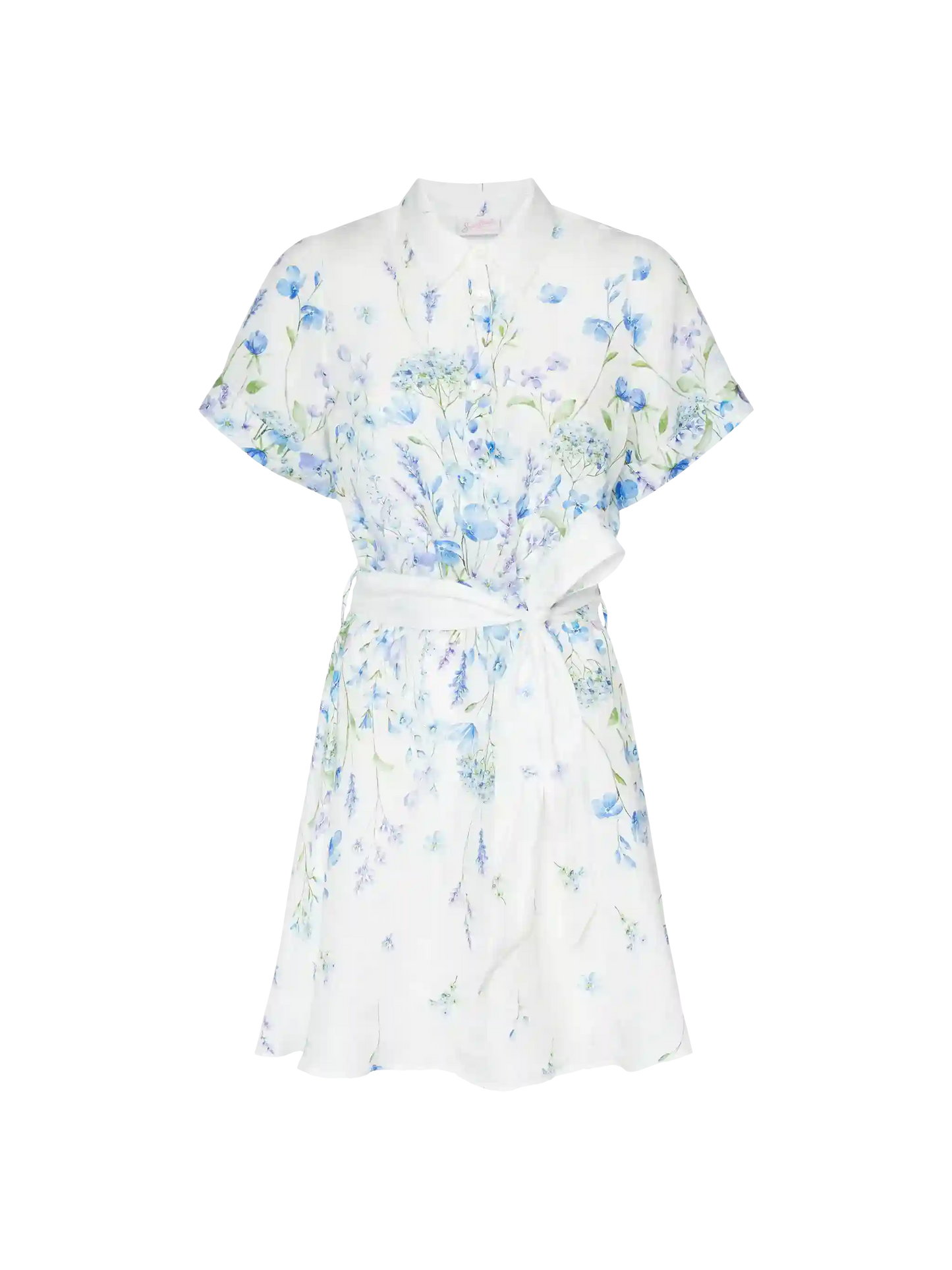 Joseline linen dress with floral print