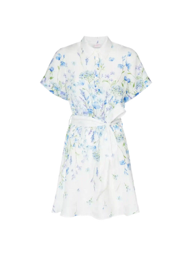 Joseline linen dress with floral print