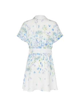 Joseline linen dress with floral print