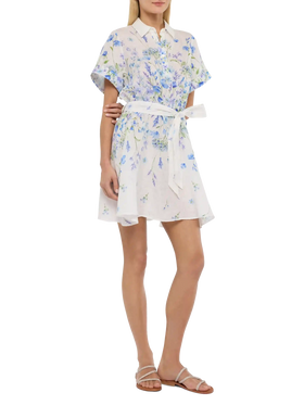 Joseline linen dress with floral print
