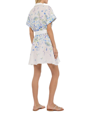 Joseline linen dress with floral print