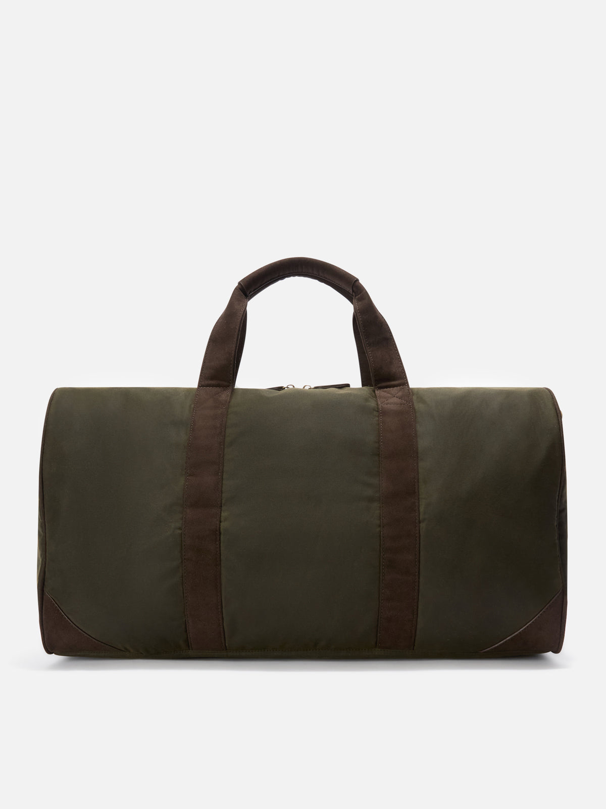 Gewachste Jetleg-Duffle-Bag in Military Green mit Logostickerei 