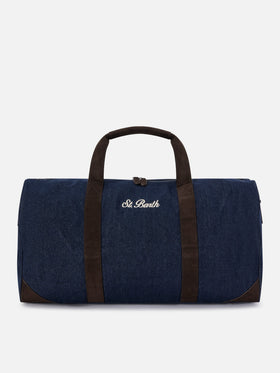 Blue Jetleg Denim-Seesack mit Logostickerei 