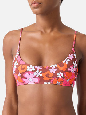 Bikini brassière Judy Virgo à fleurs rétro 