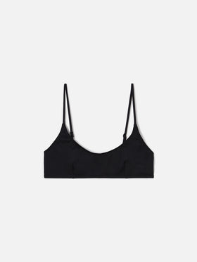 Judy bralette bikini top in solid black