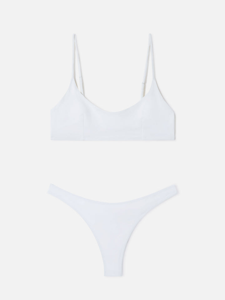 Bikini Judy Naomi bralette bianco tinta unita