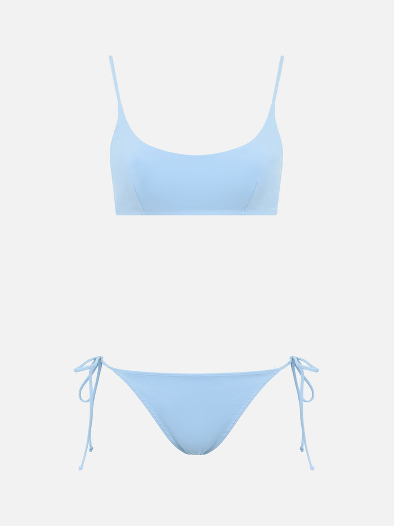 Woman light blue bralette bikini Judy Naomi