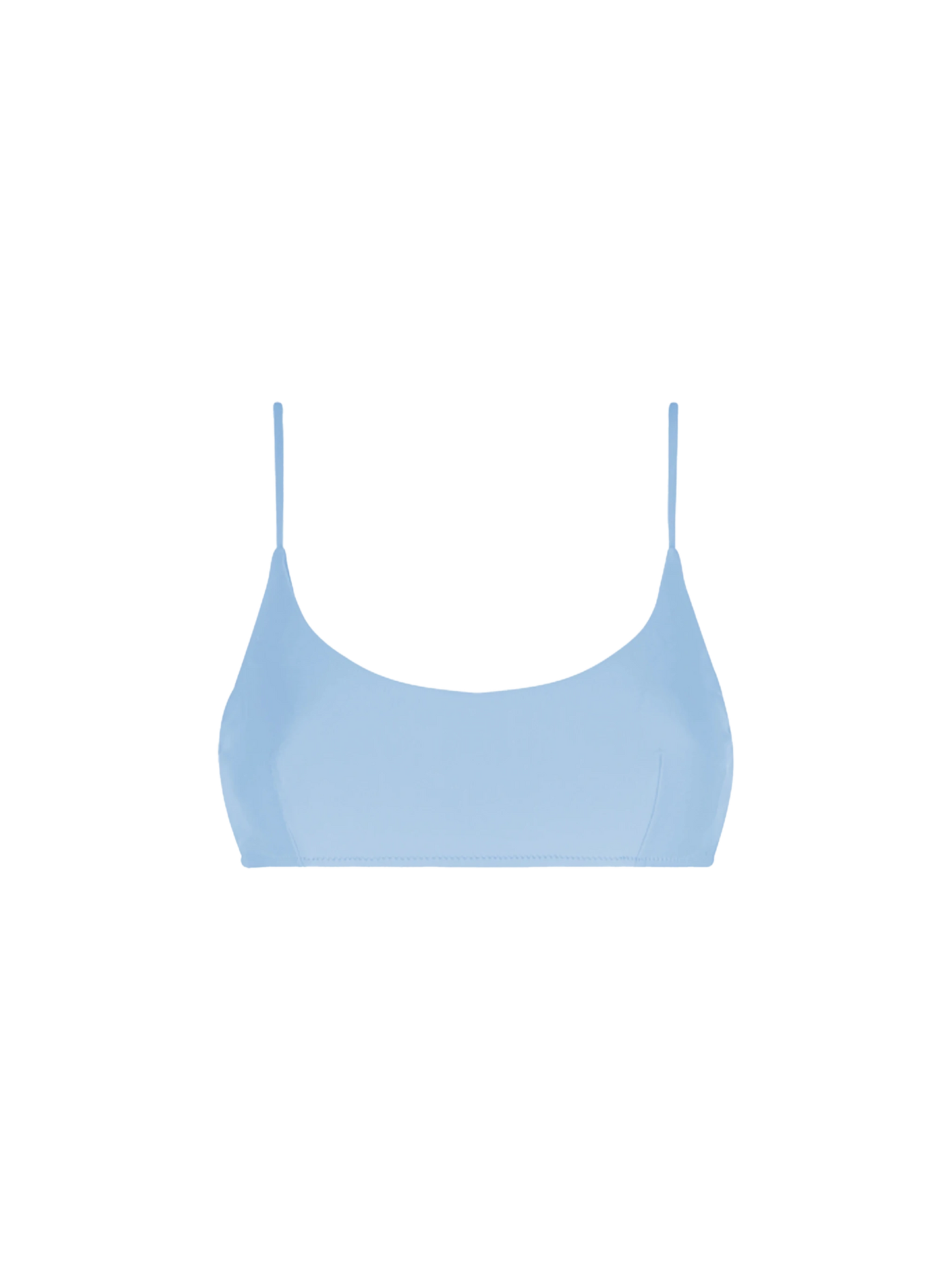 Woman light blue bralette beach top Judy