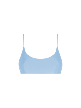 Woman light blue bralette beach top Judy