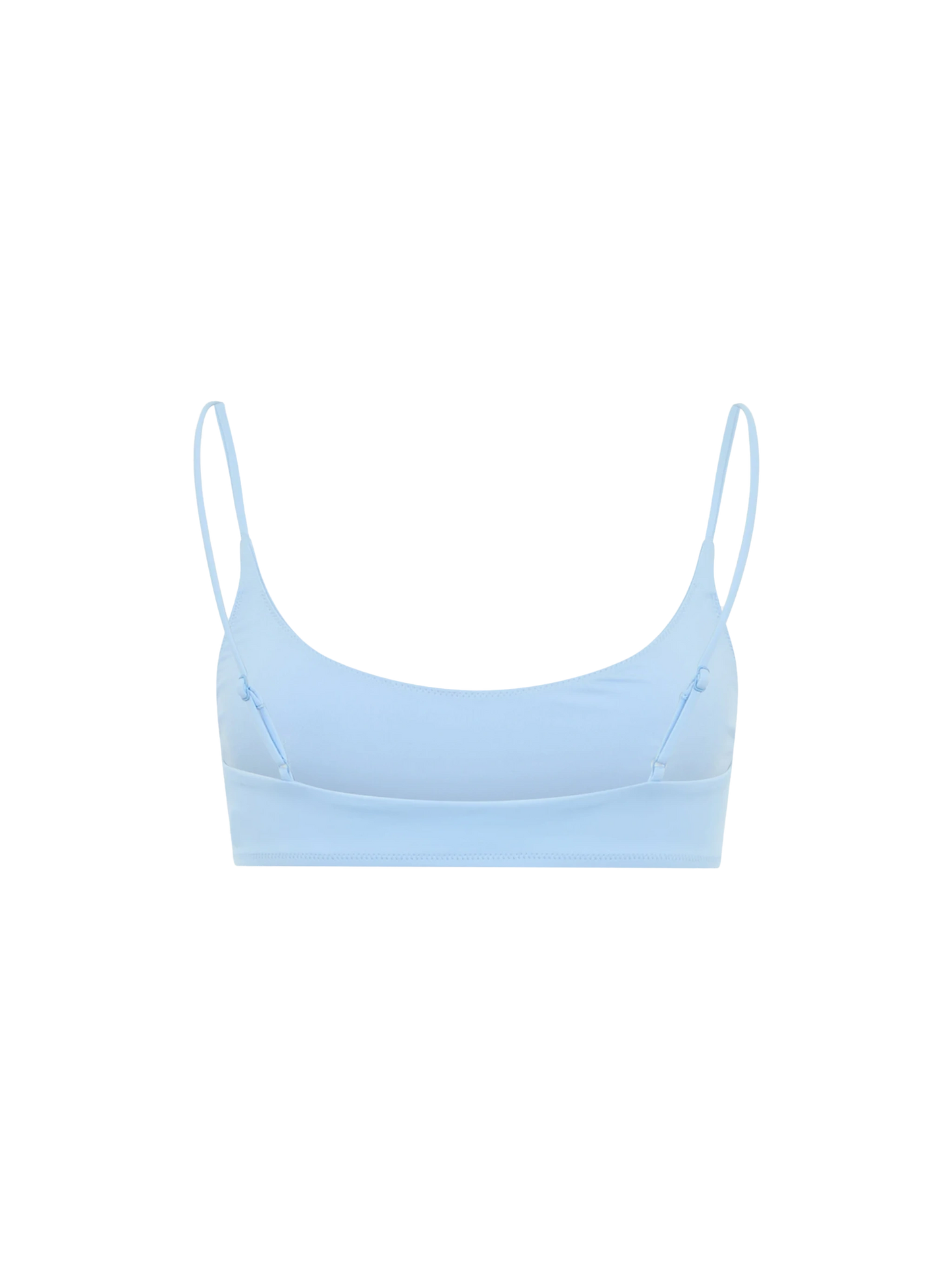 Woman light blue bralette beach top Judy