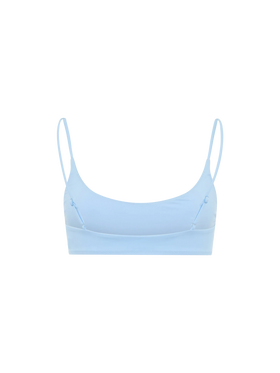 Woman light blue bralette beach top Judy