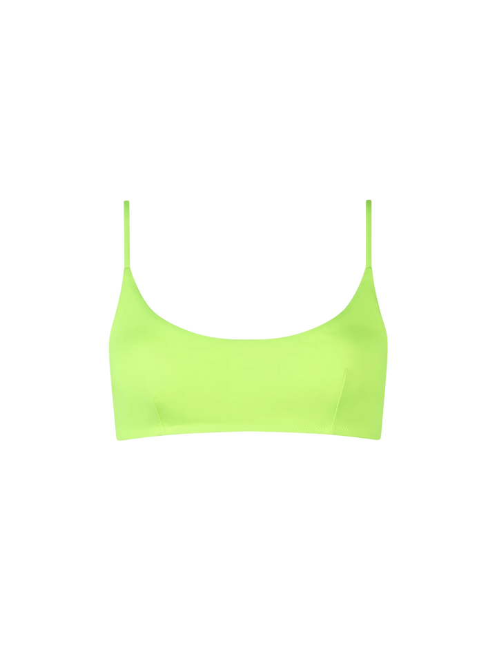 Woman fluo yellow bralette beach top Judy