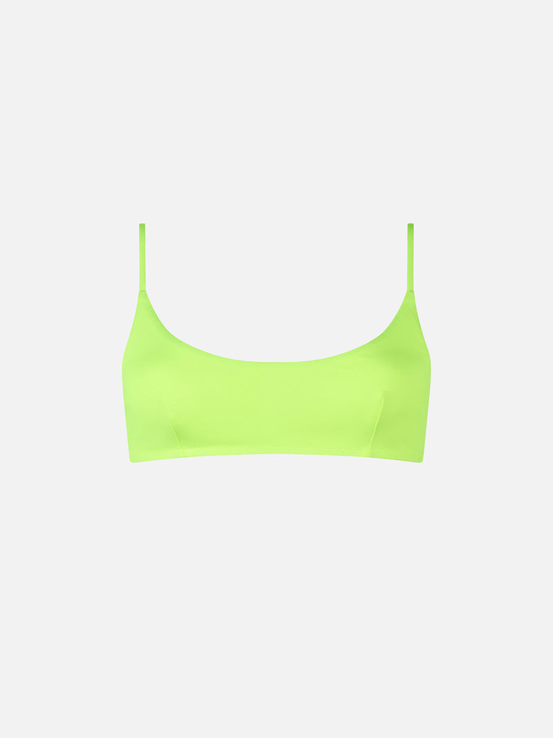 Top a bralette Judy giallo fluo