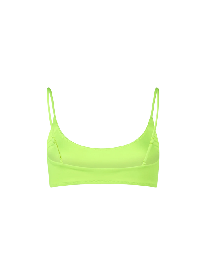 Woman fluo yellow bralette beach top Judy