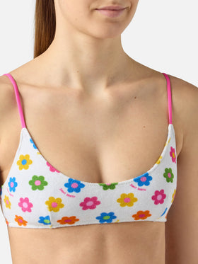 Judy Norah bralette bikini in terry with flower print