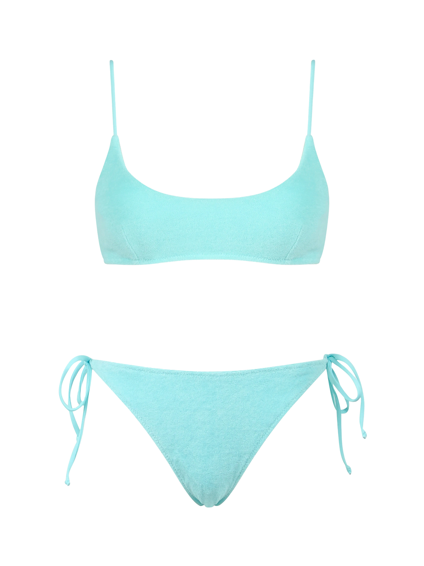 Grüner Frottee-Bralette-Bikini für Damen Judy Virgo