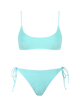 Grüner Frottee-Bralette-Bikini für Damen Judy Virgo