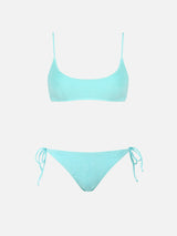 Bikini da donna a bralette verde in spugna Judy Virgo