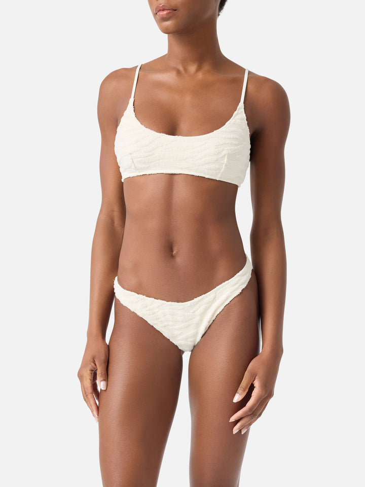 Judy Naomi zebra terry bralette bikini