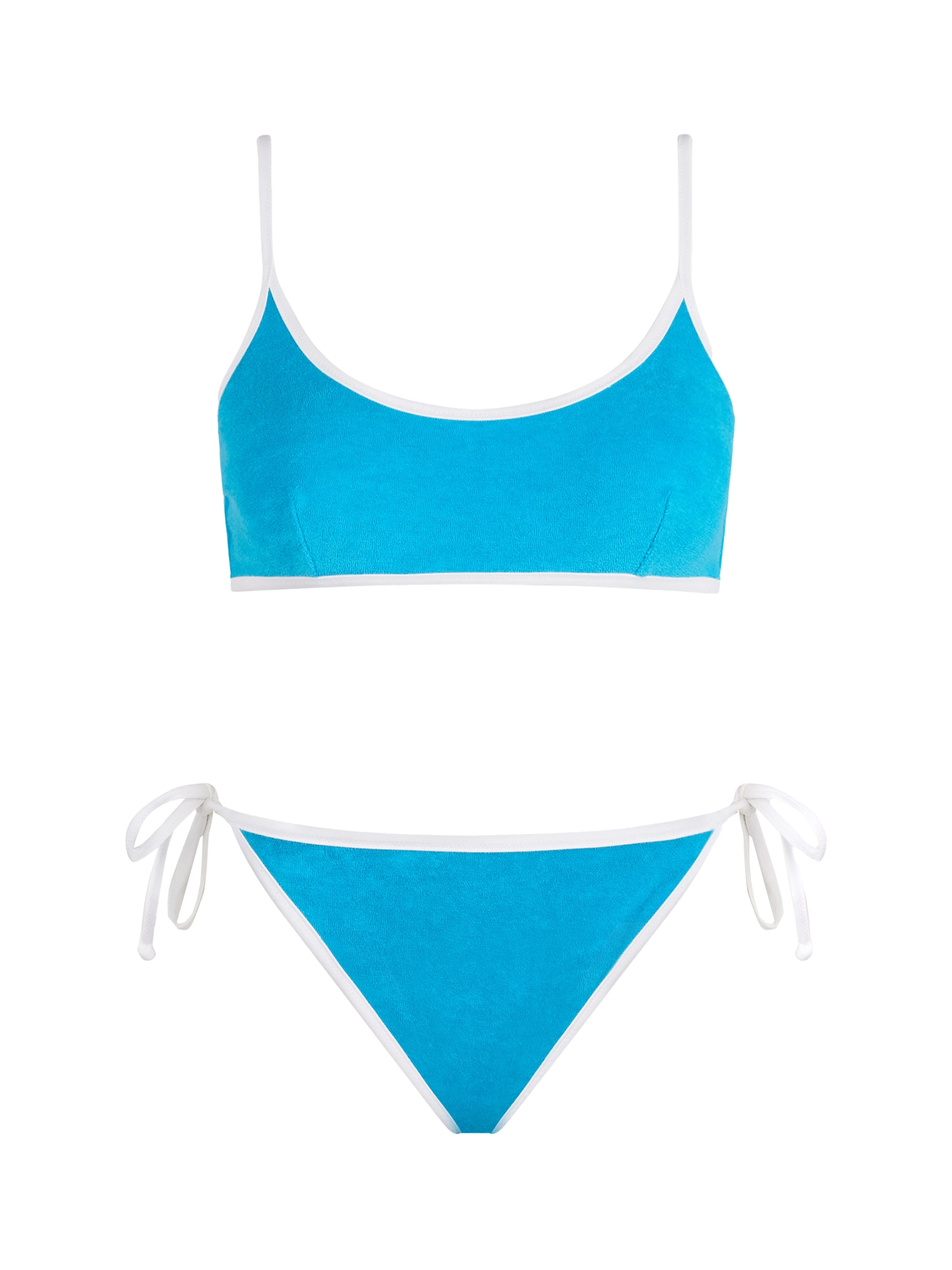 Woman terry bralette bikini Judy Virgo with piping - MC2 Saint Barth