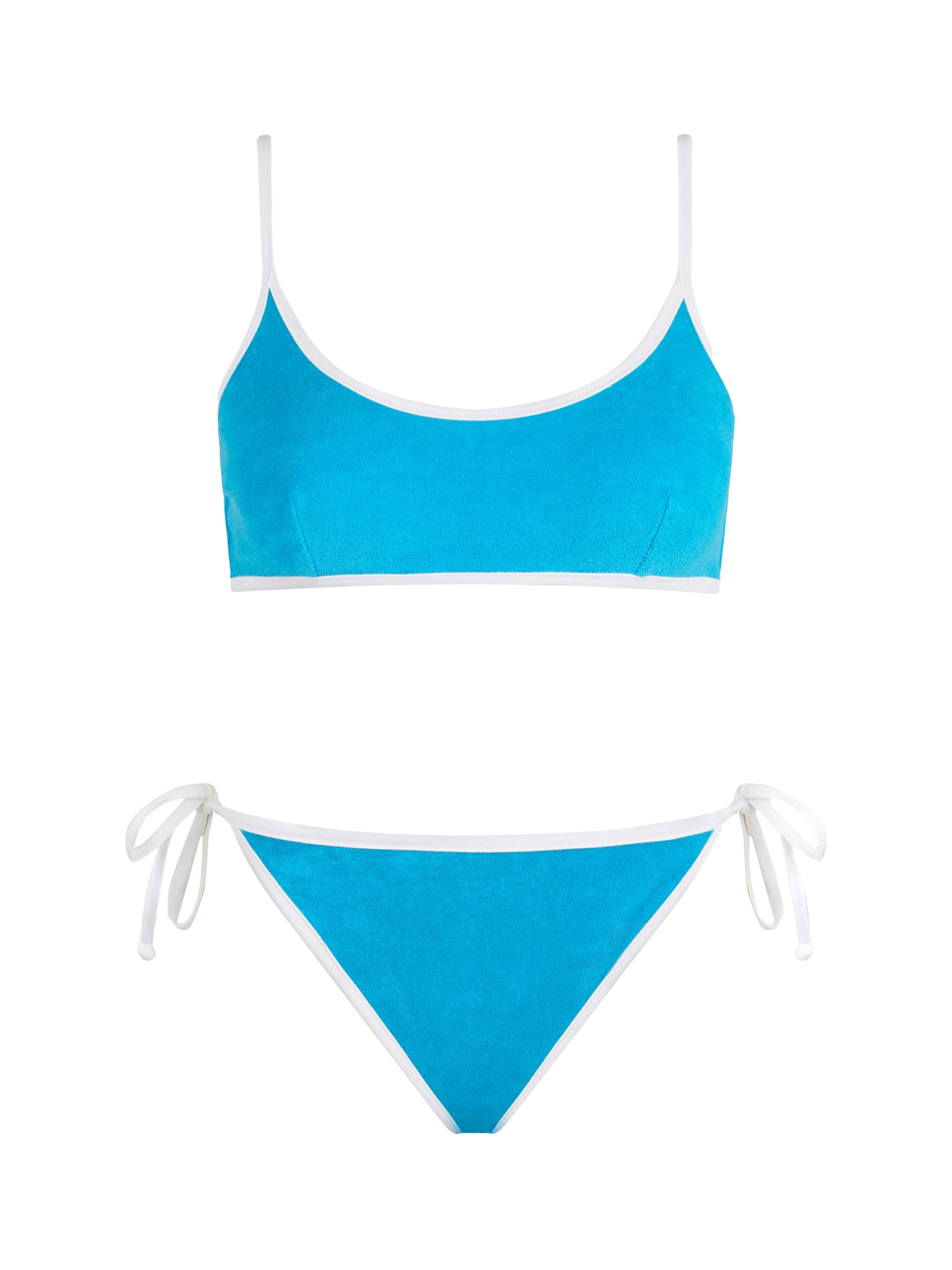 Woman terry bralette bikini Judy Virgo with piping - MC2 Saint Barth