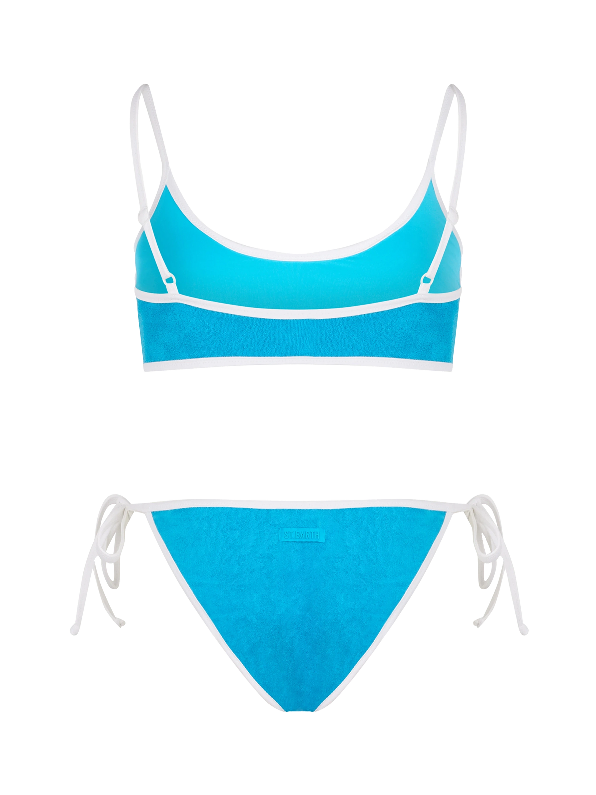 Woman terry bralette bikini Judy Virgo with piping - MC2 Saint Barth