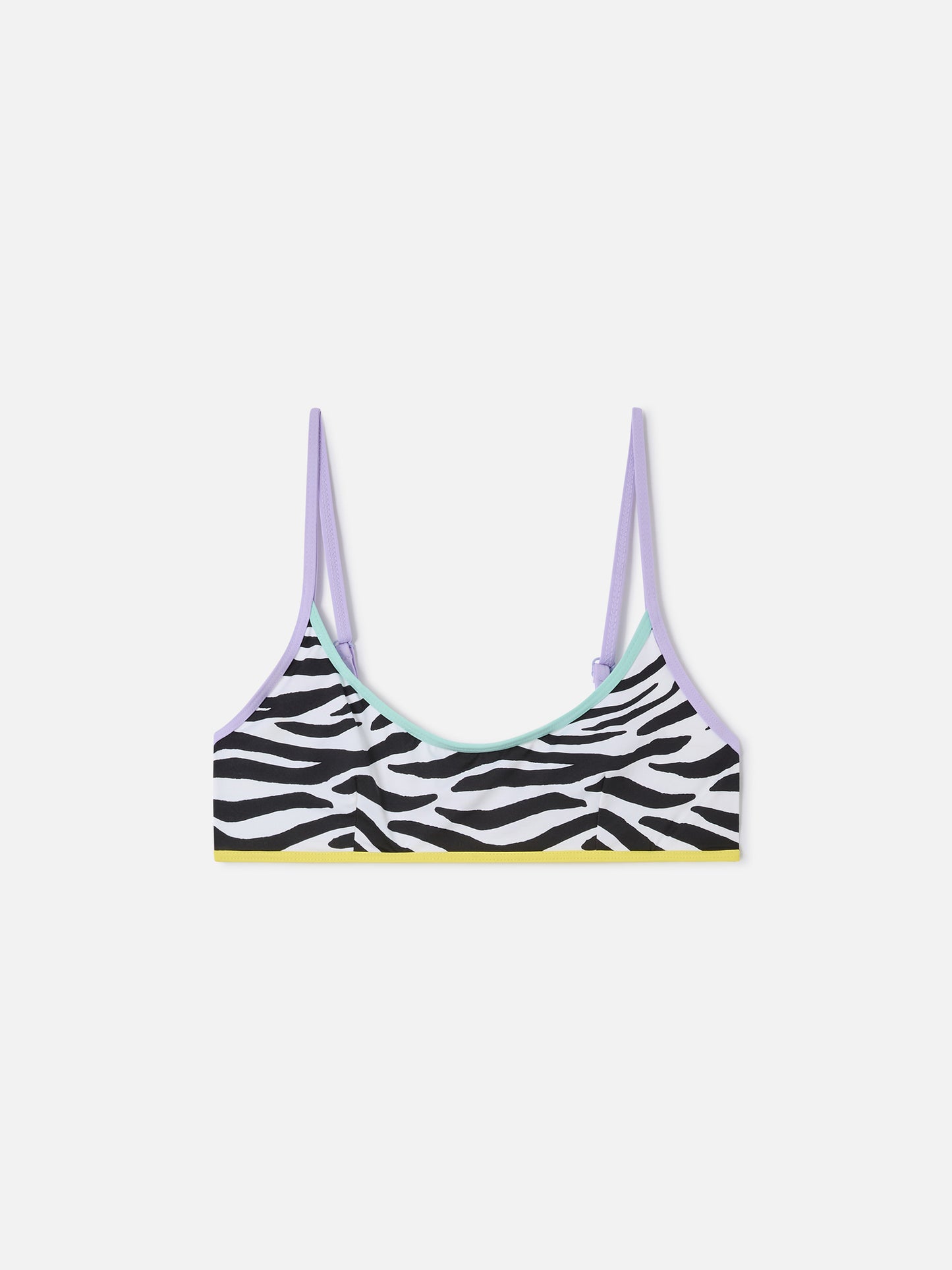 Judy String Bralette-Bikinioberteil mit Zebraprint 