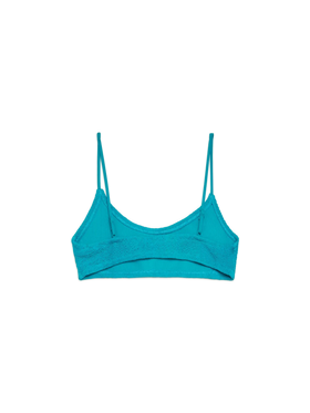 Judy – Blaugrünes Crinkle-Bralette-Oberteil