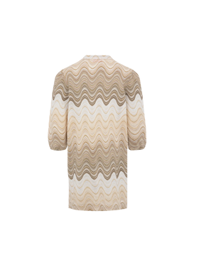 Imany Jr. – Kurzes Kleid aus goldenem Raschelstrick