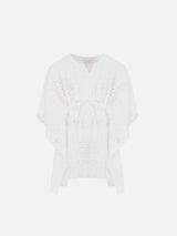 Kate Sangallo cotton lace poncho with drawstring waist