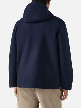 Giacca a vento Kauris blu navy con cappuccio