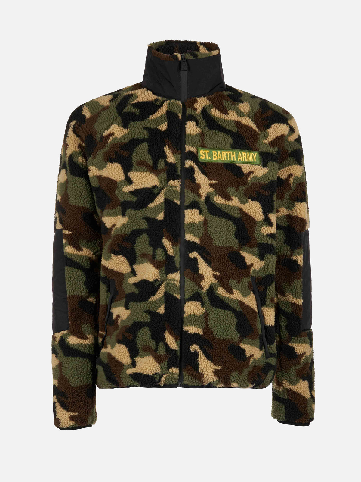 Chaqueta sherpa con parche 