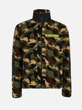 Chaqueta sherpa con parche 