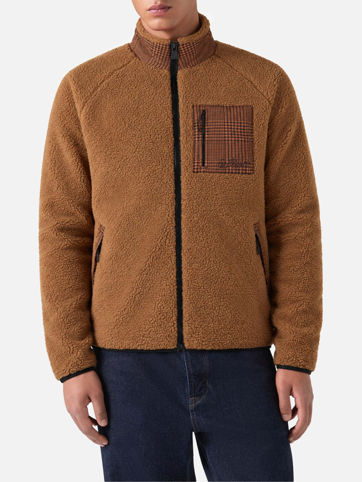 Veste Keystone en sherpa à motif à carreaux 