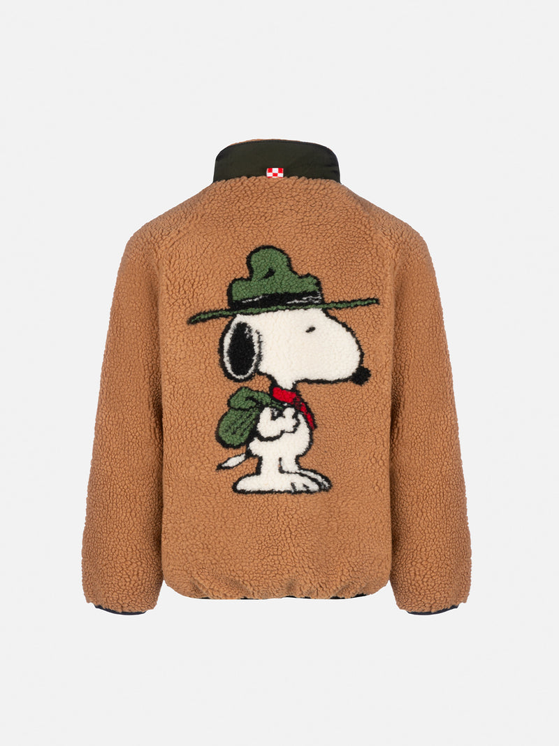 Giacca beige sherpa da bambino Keystone con stampa Snoopy | EDIZIONE SPECIALE SNOOPY PEANUTS