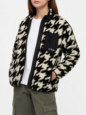 Giacca in pile Teddy Keystone con stampa pied de poule
