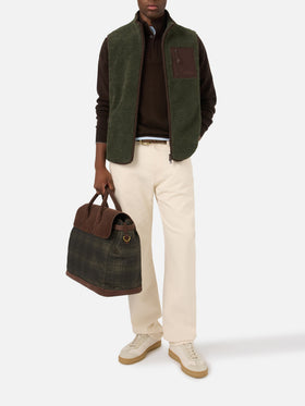 Gilet teddy Keystone vert militaire avec fermeture zippée 